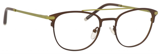 Ernest Hemingway H4832 Womens Round Eyeglasses in Brown/Lime Green 49 mm Bi-Focal