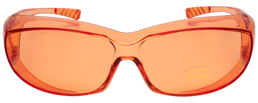 CALABRIA 6000ORG Economy Fitover Safety Glasses with 100%UV PROTECTION IN ORANGE