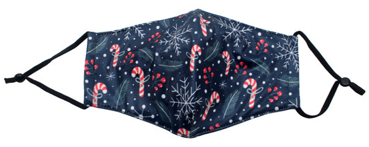 !Calabria Durable Cotton Lining Christmas Theme Face Mask Built In Filter Pocket