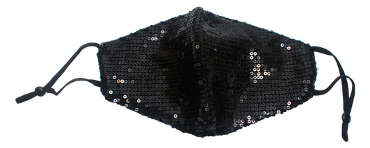 !Calabria Durable Cotton Sequin Lining Face Mask Built In Filter Pocket