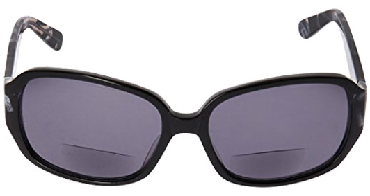 Vera Wang Designer Bi-Focal Sunglasses Flint Black/Brown Marble 57mm