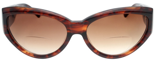 Vera Wang Designer Bi-Focal Cateye Sunglasses Graphite Tortoise/Brown 58mm