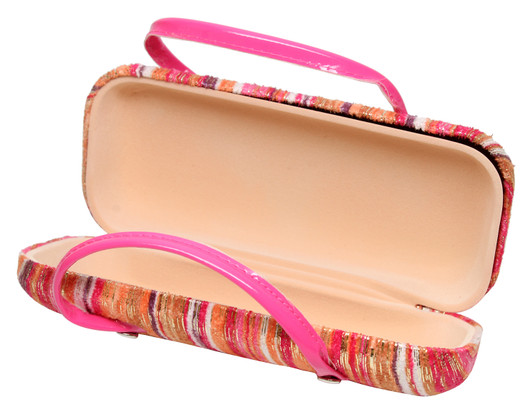 Calabria Feducci LuLu Eyeglass/Sunglass Handle Tote Striped Hard Case 3 OPTIONS