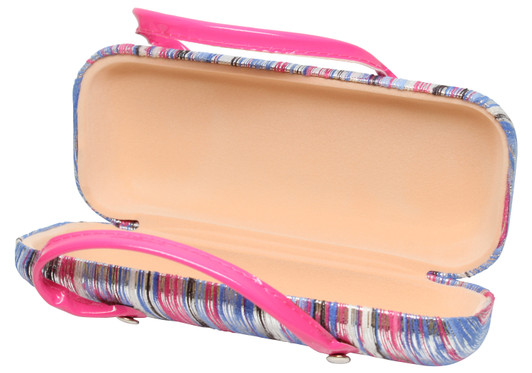 Calabria Feducci LuLu Eyeglass/Sunglass Handle Tote Striped Hard Case 3 OPTIONS