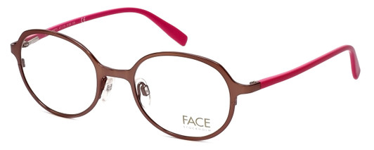 Profile View of FACE Stockholm Variety 1319-5109 Blue Light Blocking Reading Glasses Brown Pink