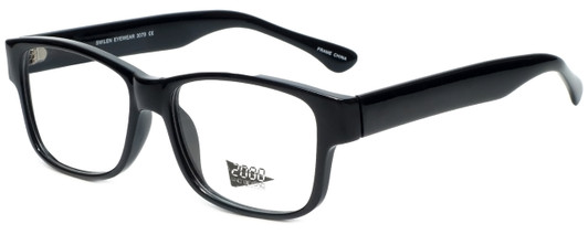 Profile View of 2000 and Beyond Designer Blue Light Blocking Reading Glasses 3079 in Black 60mm