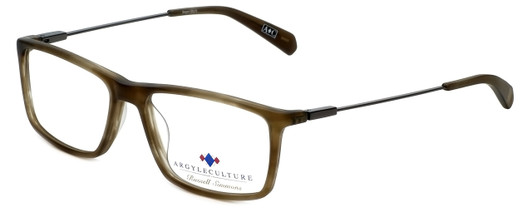 Profile View of Argyleculture Designer Blue Light Blocking Reading Glasses Seger in Olive 54mm N