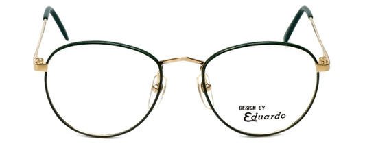 Front View of Fashion Designer Blue Light Blocking Reading Glasses Ashley in Gold-Jade 54mm Ne