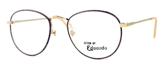 Profile View of Fashion Optical Blue Light Filter Glasses Ashley in Gold Pink 54 mm CHOOSE POWER