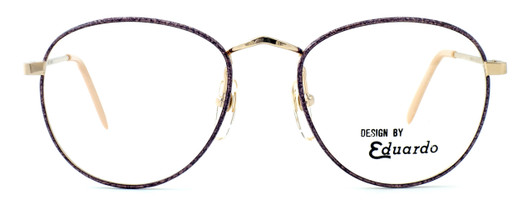 Front View of Fashion Optical Blue Light Filter Glasses Ashley in Gold Pink 54 mm CHOOSE POWER