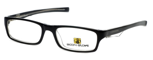 Profile View of Body Glove Designer Blue Light Blocking Reading Glasses BB125 in Black KIDS SIZE
