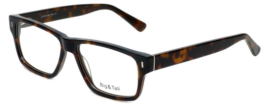 Profile View of Big and Tall Designer Blue Light Blocking Reading Glasses 13 in Demi-Brown 58mm