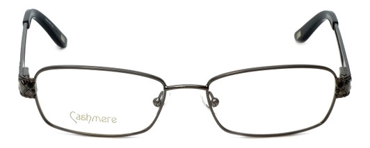 Front View of Silver Dollar Blue Light Blocking Reading Glasses Cashmere 446 in Graphite 53mm