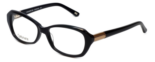 Profile View of Silver Dollar Designer Blue Light Block Reading Glasses Cashmere 452 Caviar 53mm