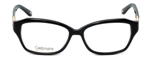 Front View of Silver Dollar Designer Blue Light Block Reading Glasses Cashmere 467 Caviar 53mm
