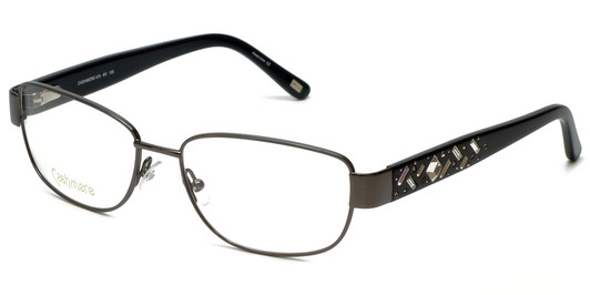 Profile View of Silver Dollar Blue Light Blocking Reading Glasses Cashmere 472 in Graphite 53mm