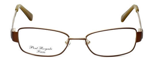 Front View of Silver Dollar Designer Blue Light Blocking Reading Glasses Connie in Cocoa 49mm