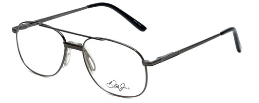 Profile View of Dale Earnhardt Jr Blue Light Block Reading Glasses DJ6807-SGU-54 Satin Gun 54mm