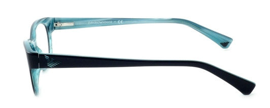 Side View of Emporio Armani Blue Light Block Reading Glasses EA3014-5026-52 Havana Red 52mm N