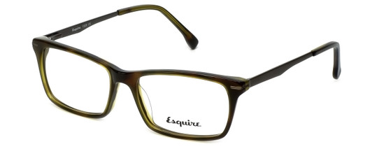 Profile View of Esquire Designer Blue Light Blocking Reading Glasses EB1500 Olive-Tortoise 53mm