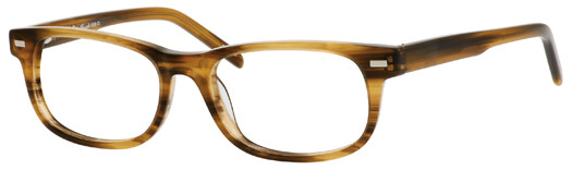 Profile View of Eddie Bauer Designer Blue Light Block Reading Glasses 8208 Olive 51mm 20 Powers