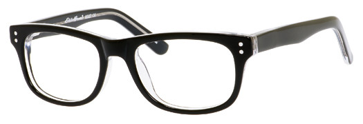 Profile View of Eddie Bauer Blue Light Block Reading Glasses Small Kids Size 8327 Black-Crystal