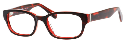 Profile View of Eddie Bauer Blue Light Blocking Reading Glasses Small Kids Size 8328 in Burgundy