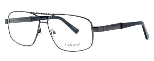 Profile View of Enhance Optical Designer Blue Light Blocking Reading Glasses 3920 Dark-Gunmetal