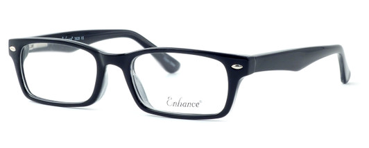 Profile View of Enhance Optical Designer Blue Light Blocking Reading Glasses 3928 Black-Crystal