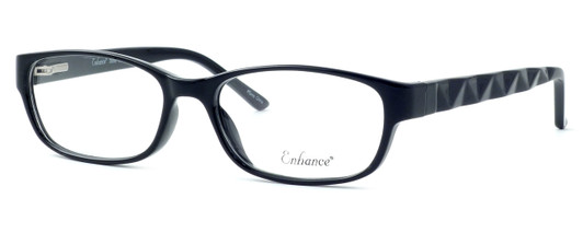 Profile View of Enhance Optical Designer Blue Light Blocking Reading Glasses 3959 in Black 53mm
