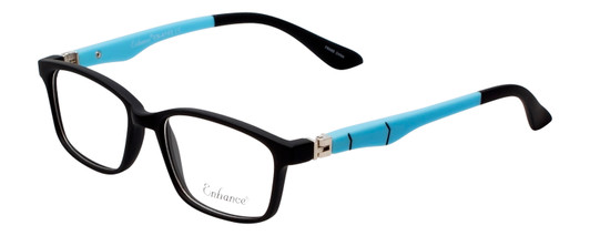 Profile View of NY Eye Enhance Kids Blue Light Blocking Reading Glasses Matte Black EN4143 44mm