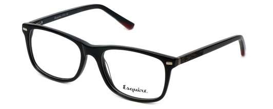 Profile View of Esquire Designer Blue Light Blocking Reading Glasses EQ1512 Black 53mm 20 Powers