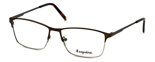 Profile View of Esquire Designer Blue Light Blocking Reading Glasses EQ1522 Brown 55mm 20 Powers