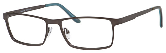 Profile View of Esquire Designer Blue Light Block Reading Glasses EQ1525-SGU Satin Gunmetal 56mm