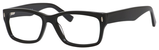 Profile View of Esquire Designer Blue Light Blocking Reading Glasses EQ1537-BLK in Black 54mm Ne