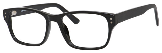 Profile View of Esquire Designer Blue Light Blocking Reading Glasses EQ1538-BLK in Black 55mm Ne