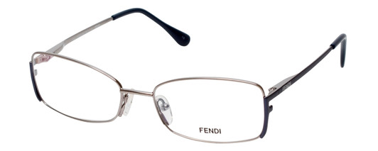 Profile View of Fendi Designer Blue Light Blocking Reading Glasses F960-030 Nickel 52mm 20 Power