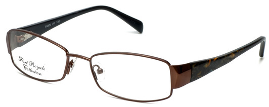 Profile View of Silver Dollar Designer Blue Light Blocking Reading Glasses Fawn in Nutmeg 53mm N
