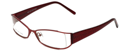 Profile View of Moda Vision Designer Blue Light Blocking Reading Glasses FG6501E-RED in Red 53mm