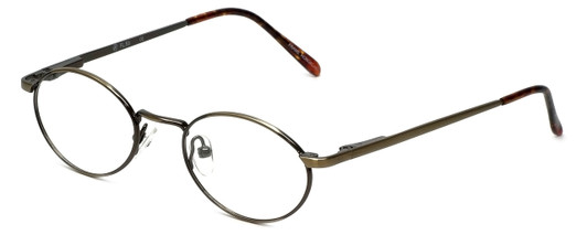 Profile View of Flex Collection Designer Blue Light Blocking Reading Glasses FL-53 Ant-Gold 43mm