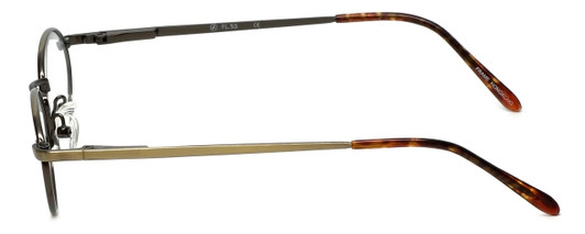 Side View of Calabria FL-65 Brown Designer Blue Light Blocking Reading Glasses 44mm 20 Powers