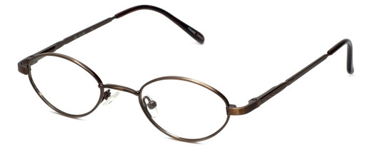 Profile View of Flex Collection Designer Blue Light Block Reading Glasses FL-66 Ant-Brown 44mm