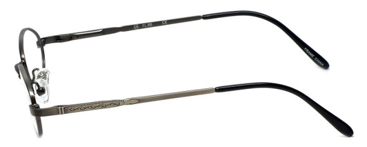 Side View of Calabria FL-66 Brown Designer Blue Light Blocking Reading Glasses 44mm 20 Powers