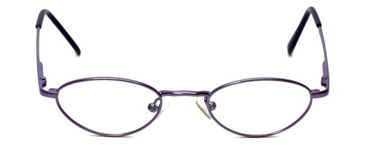 Front View of Calabria FL-90 Antique-Pewter Designer Blue Light Blocking Reading Glasses 47mm