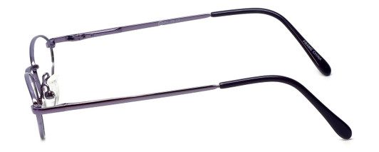 Side View of Calabria FL-90 Antique-Pewter Designer Blue Light Blocking Reading Glasses 47mm
