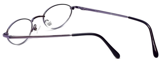 Close up View of Calabria FL-90 Antique-Pewter Designer Blue Light Blocking Reading Glasses 47mm