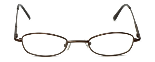 Profile View of FlexPlus Collection KIDS SIZE Blue Light Blocking Glasses Model #105 Brown 45mm