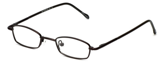 Profile View of FlexPlus Designer Blue Light Blocking Reading Glasses Model 109 Shiny-Brown 41mm