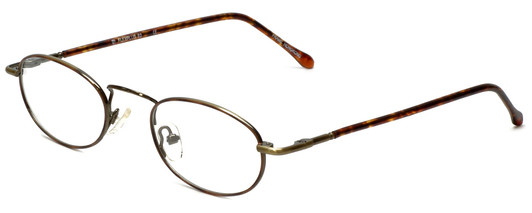 Profile View of Calabria FlexPlus 62 Ant Gold Amber Designer Blue Light Blocking Reading Glasses