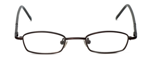 Front View of Calabria FlexPlus 62 Ant Gold Amber Designer Blue Light Blocking Reading Glasses